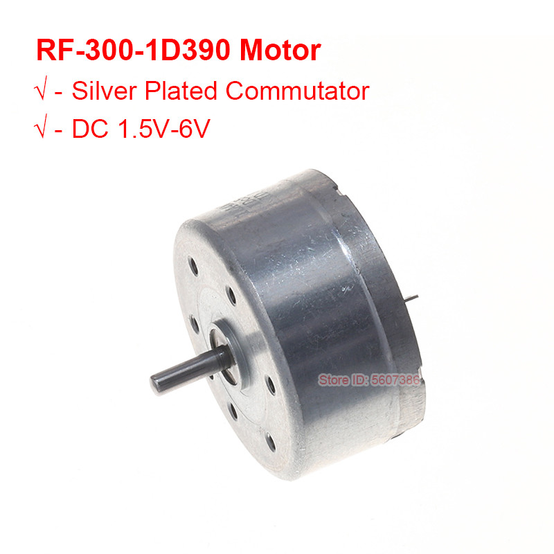 Mini 300 มอเตอร์ DC 1.5V 3V 4.5V 5V 6V 6900RPM สําหรับพลังงานแสงอาทิตย์ RF-300-1D390 24 มม.รอบมอเตอร์เสียงต่ํา DIY ของเล่นรถรุ่น