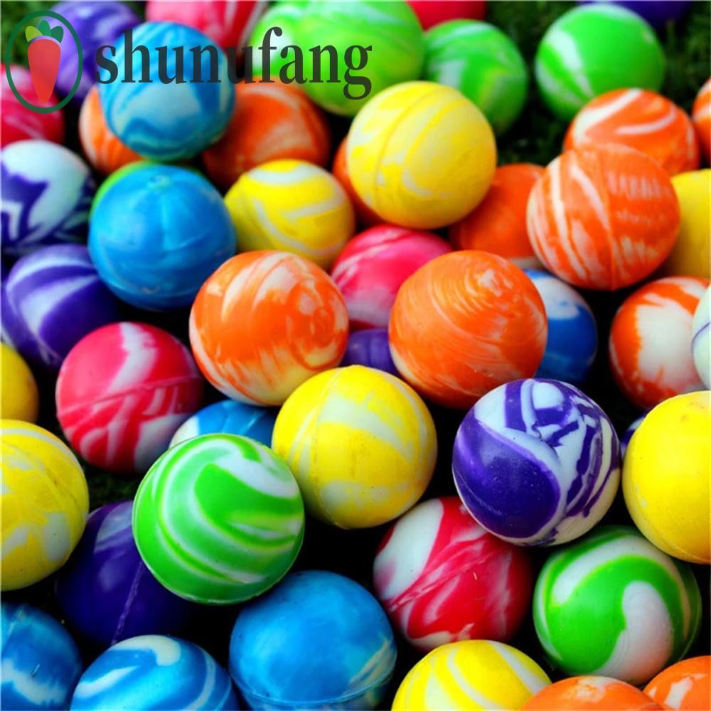 UNUF Bouncing Balls Bouncy Toy Bath Toys 20mm Mini Elastic for Children Rubber Ball