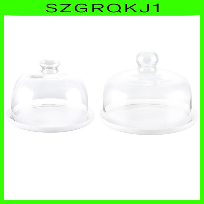[szgrqkj1] ขาตั้งเค้กถาดเสิร์ฟเค้กพร้อมฝาปิดโดมพิซซ่า Pastry Display Tableware