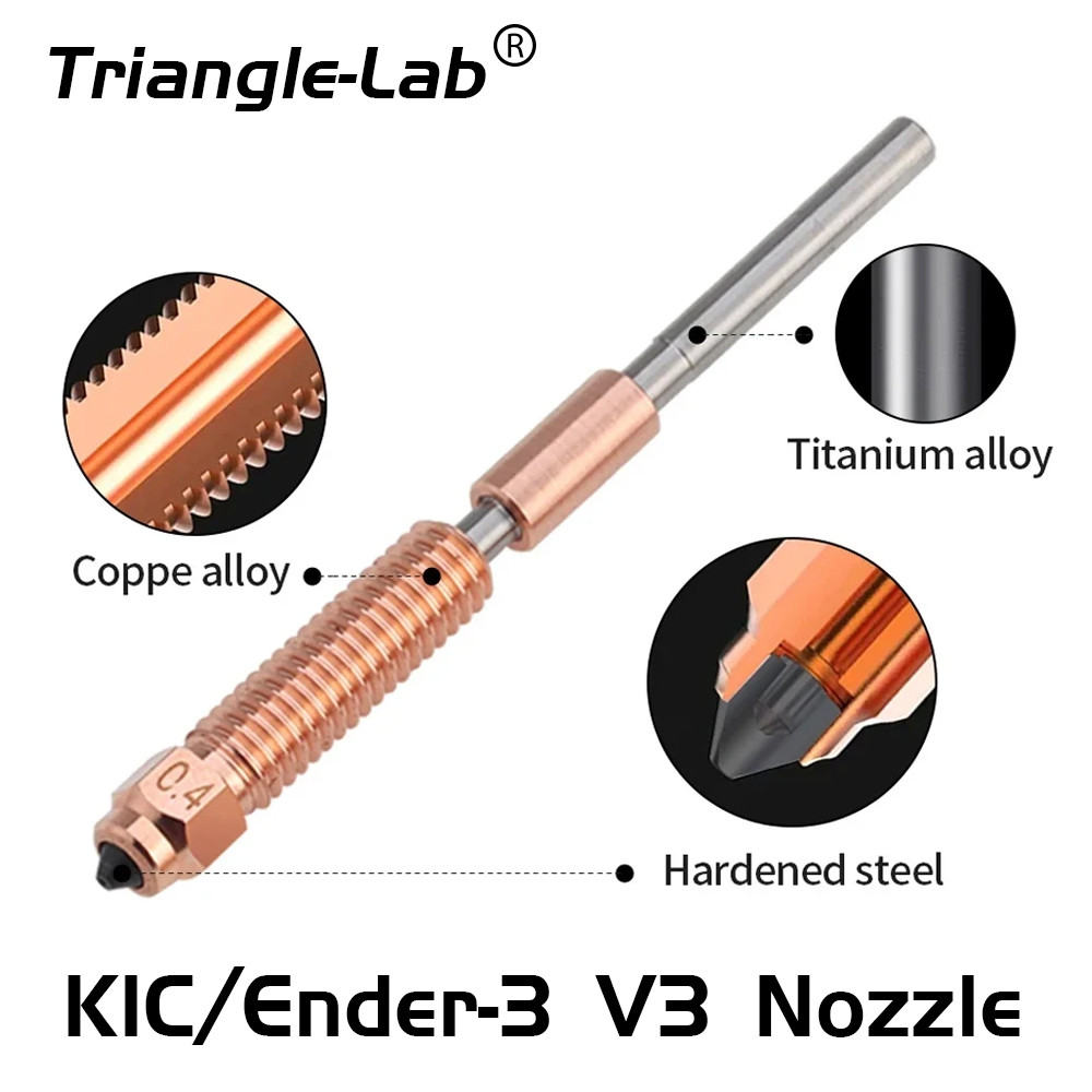 Trianglelab Hardening steel K1C Nozzle Kit Quick-Swap for K1C Ender-3 V3 Swift Installation High-Flo