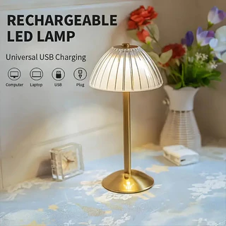 COD โคมไฟตั้งโต๊ะ ไฟกลางคืน คริสตัล LED ปรับแสง 3 สี ชาร์จ Type-C สไตล์ญี่ปุ่น สำหรับตกแต่งห้องนอน