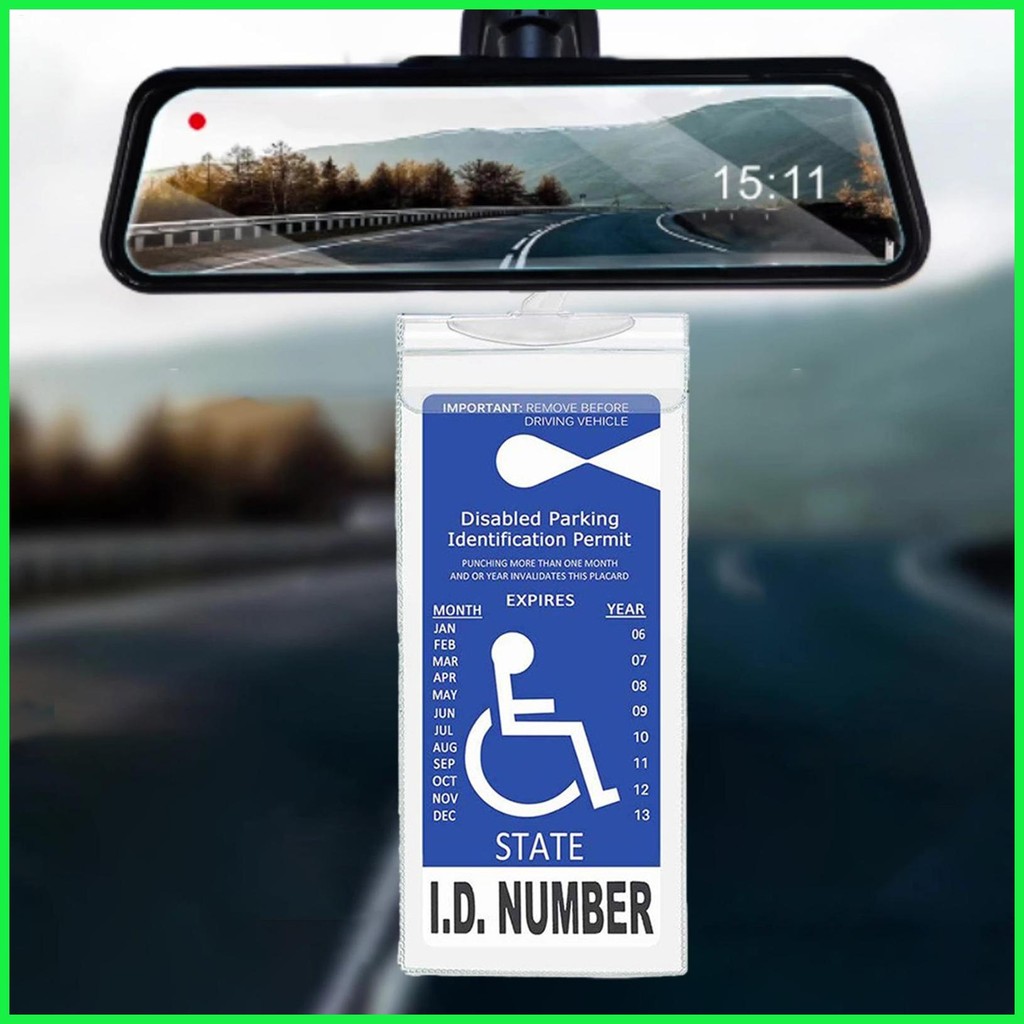 Handicap Placard สําหรับ Auto Handicap Placard Protector ป้ายจอดรถผู้ถือกระจกมองหลังอุปกรณ์เสริม sar