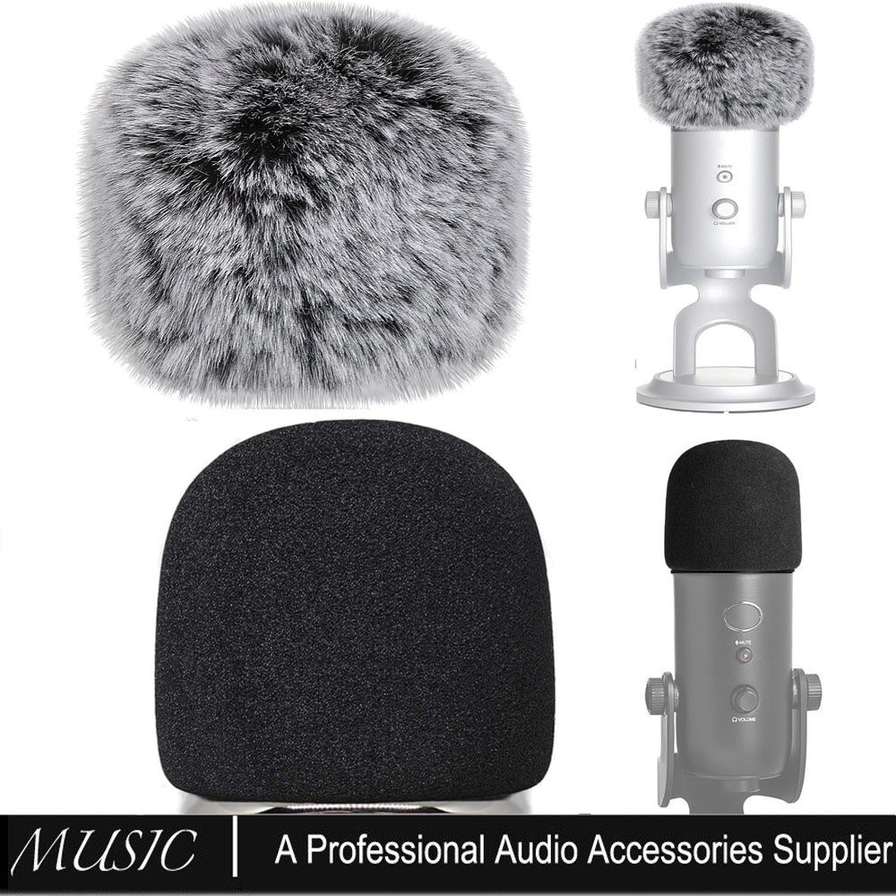 Pop Filter สําหรับไมโครโฟน Yeti สีฟ้า, Yeti โฟมกระจก Dead Cat Blue Yeti Mic สําหรับ Yeti Mic และ Blu