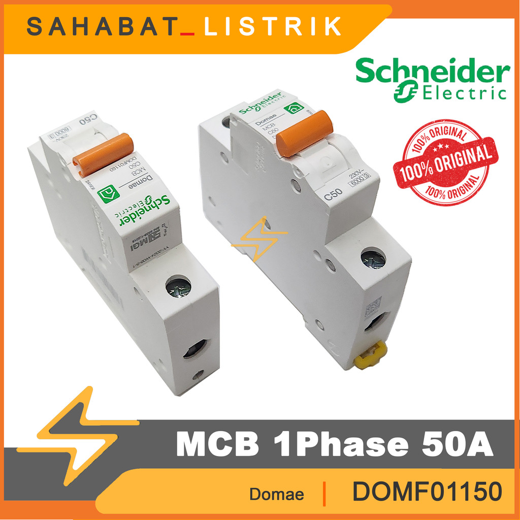 MCB SCHNEIDER 50A 1 เฟส / MCB 50 แอมป์
