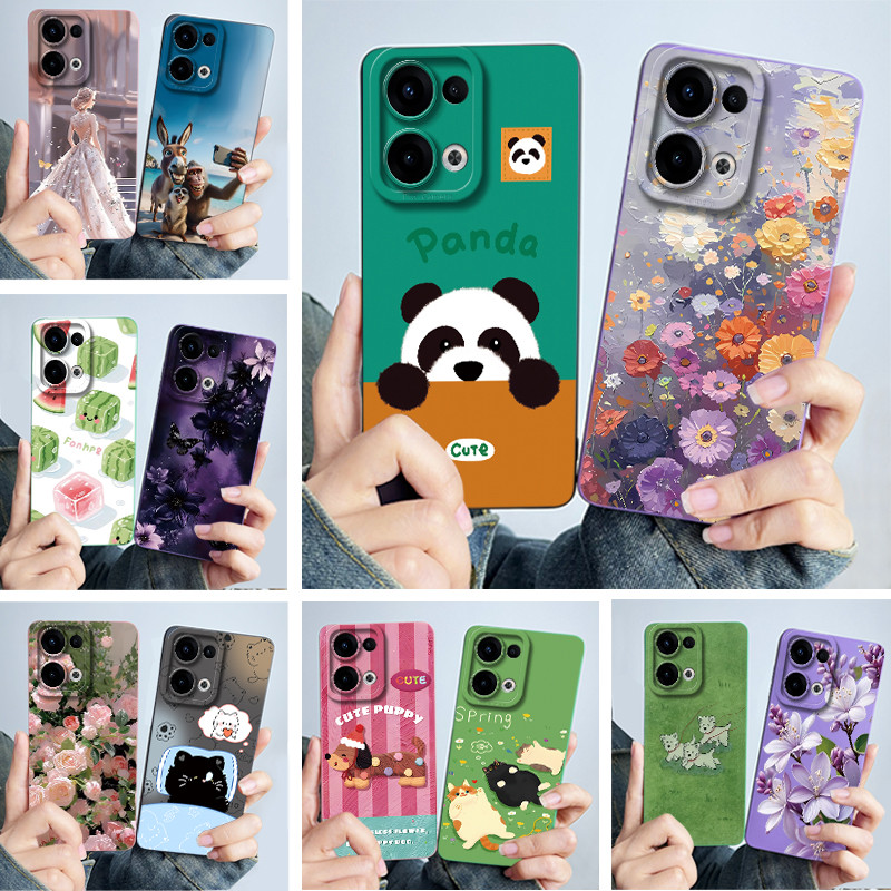 สําหรับOPPO Reno13 Pro 5Gน่ารักPandaสาวหวานแมวซิลิโคนนุ่มปกหลังสําหรับOPPO Reno 13 Pro 13Pro Reno13Pro 5Gป้องกันปลอกเชลล์