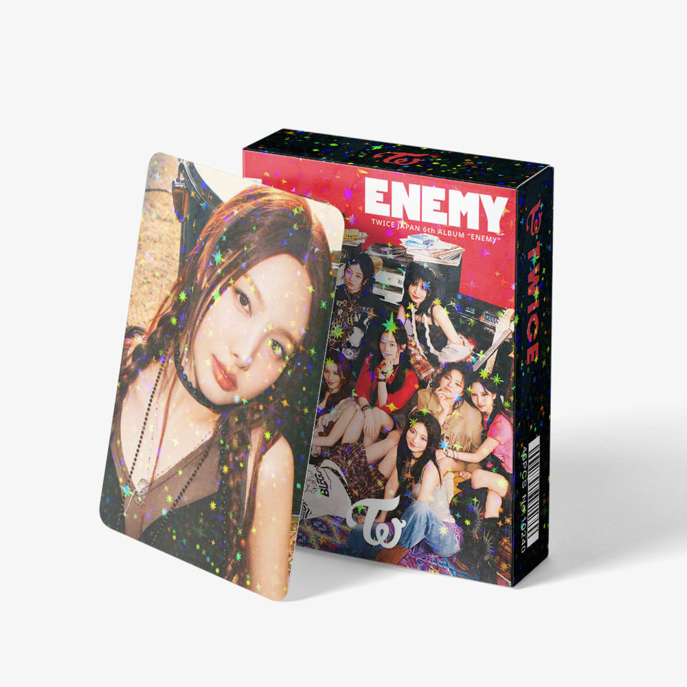 45pcs TWICE ENEMY Star Holographic Lomo Card BM HOT SAUCE EN BP STRAYKIDS Mixtape dominete Hollow Ph