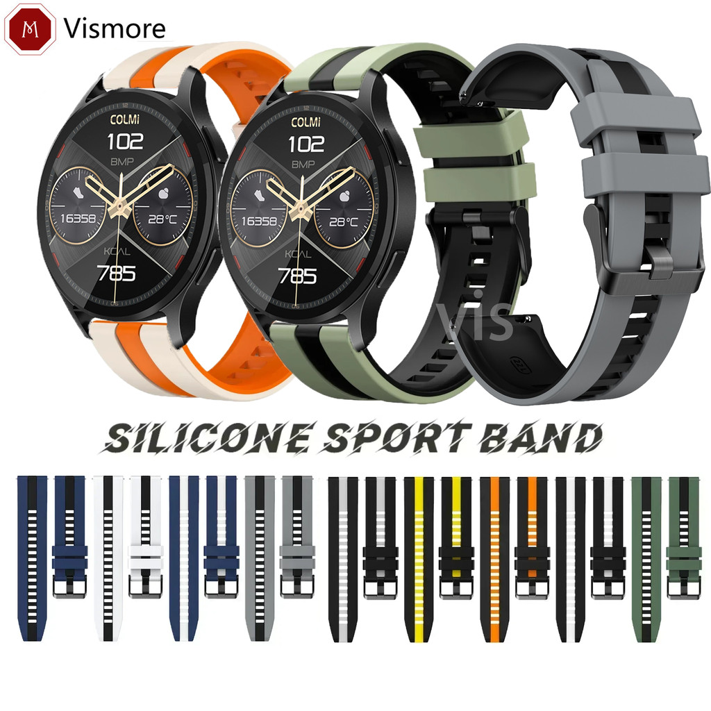กีฬา 20 มม.22 มม.ซิลิโคนสําหรับ COLMI P60/P68/P78/P82/P8/P9/P28/P73/P76/P81 Plus Pro Land 2S/C81/C8/