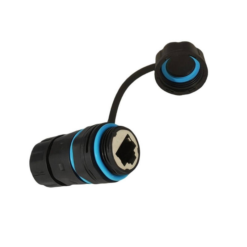 TY M21 อุตสาหกรรม CAT6 RJ45 Shielded Coupler IP68 กันน้ําตัวเชื่อมต่อพอร์ตเครือข่าย