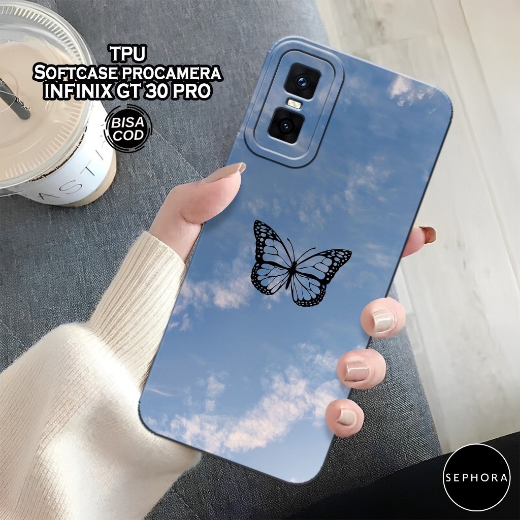 เคส HP ล่าสุด Infinix GT 30 Pro 2025 - เคสแฟชั่นผีเสื้อ - Infinix GT 30 Pro Softcase - เคสกล้อง Pro 