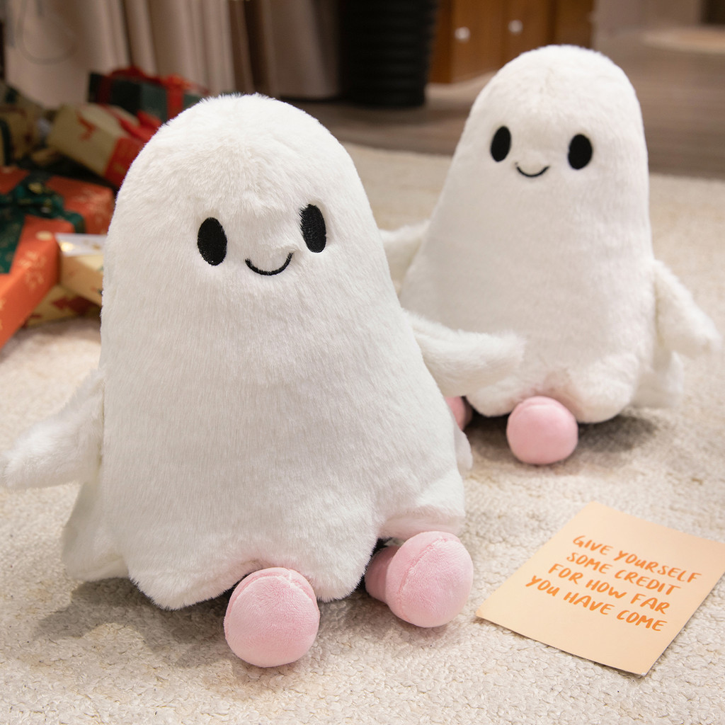 Cuddly สีขาว Little Ghost ของเล่นตุ๊กตานุ่ม Cozy การ์ตูน Elf โยนหมอนตลก 2025 ตกแต่งฮาโลวีน