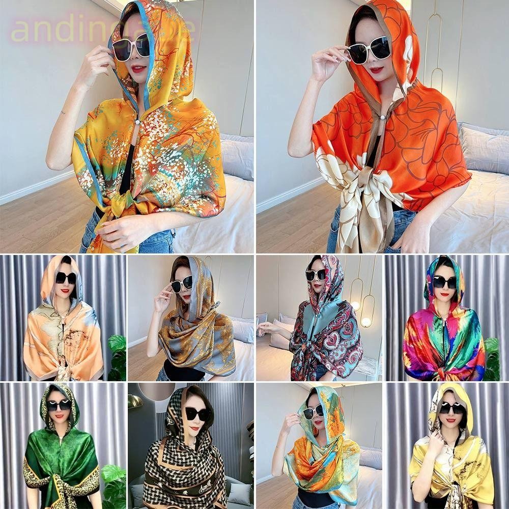 ANDIN Baotou หมวกผ้าโพกหัวมุสลิม นุ่ม สไตล์แฟชั่น ทนแดดและระบายอากาศ สำหรับผู้หญิง
