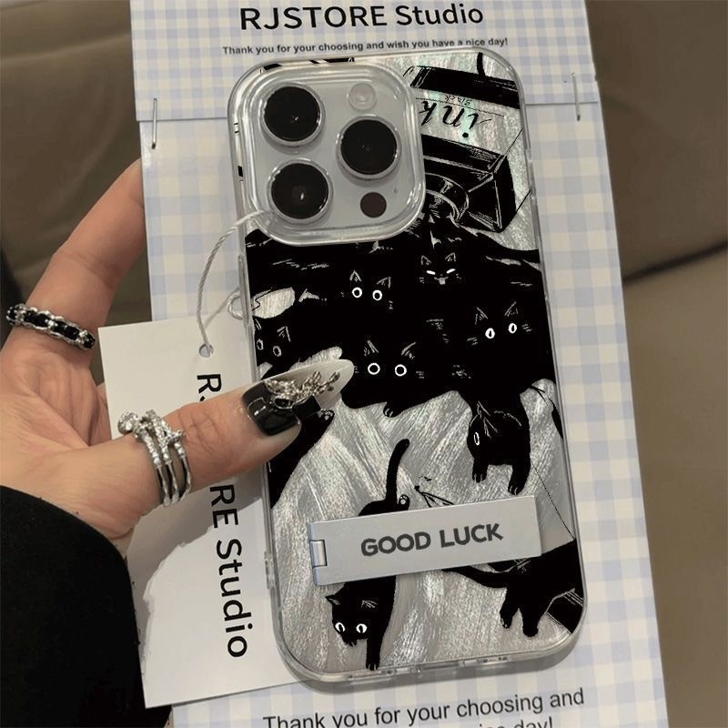 INFINIX สีดําลูกแมวสําหรับเคสโทรศัพท์สําหรับ INFINIXHOT30I HOT30PLAY HOT40 HOT8 HOT9PLAY ITEL RS4 A0