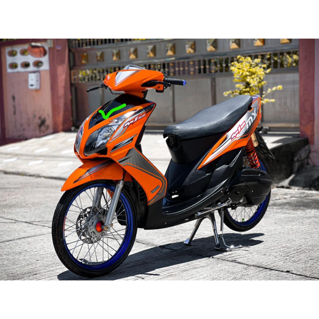 ชุดสี ยามาฮ่า มีโอ มีโอ 2 ตา เฟรม Yamaha Mio MX115 ไฟหน้า 2 ตา รถปี 2008 - 2010 จำนวน 5 ชิ้น สีส้มตั
