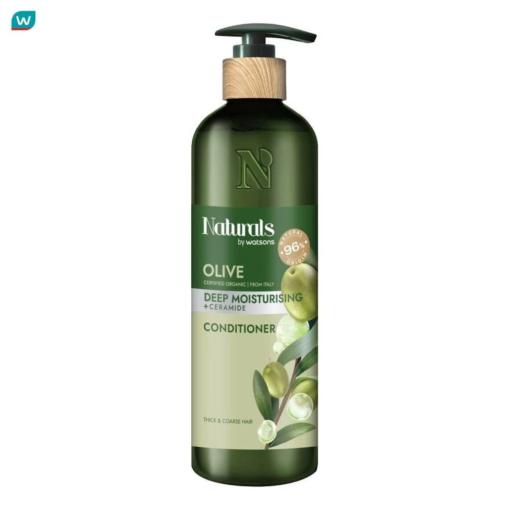 Naturals by Watsons เนเชอรัล บาย วัตสัน โอลีฟ ดีพ มอยซ์เจอไรซิ่ง คอนดิชันเนอร์ 490มล.