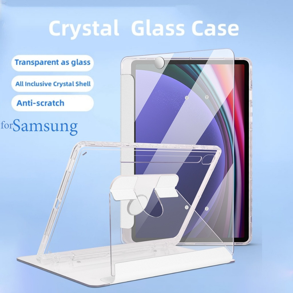Crystal Glass case for Samsung Galaxy Tab S10 lite S9FE 6/128 Wifi  Tab A9 sim/Tab A9+ Sim S10 FE+ 1