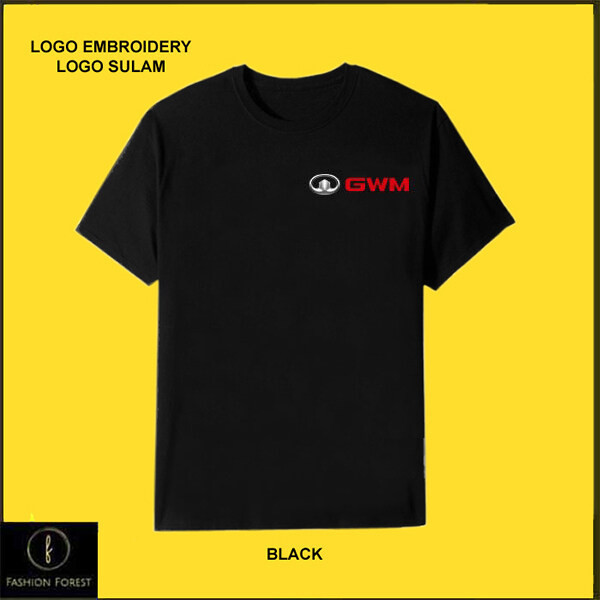 เสื้อยืดคอกลมผ้าฝ้ายสําหรับผู้ชายและผู้หญิงโลโก้เย็บปักถักร้อย GWM BAJU SULAM