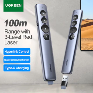 Ugreen Wireless Presenter Pen PPT Pointer Presentation Clicker Type-C ชาร์จใหม่ได้ PPT หน้าเปลี่ยนปากกา