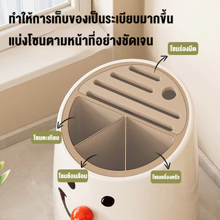 ที่เก็บมีด หมุนได้ 360° ที่ใส่มีดทำครัว ที่เสียบมีด ที่ใส่ตะเกียบ อุปกรณ์จัดเก็บในครัว สไตล์รอยยิ้ม