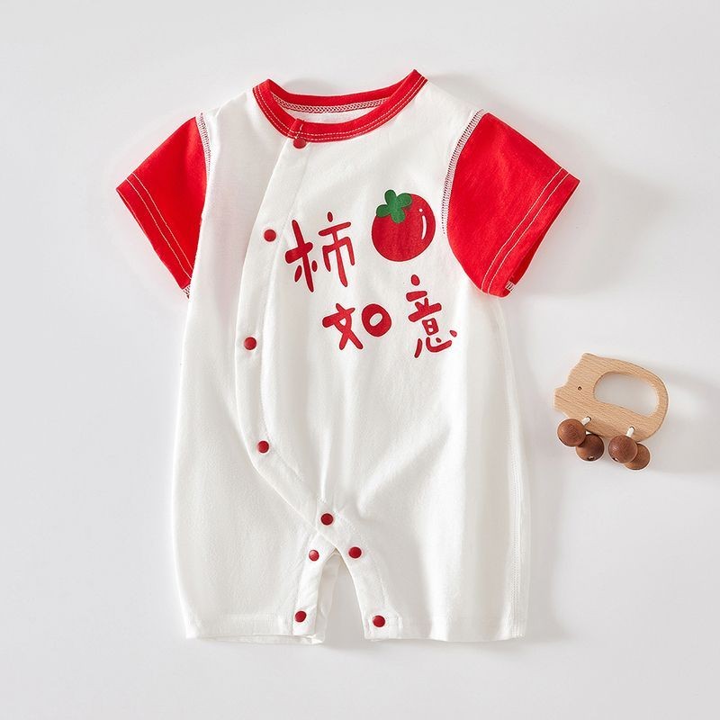 ชุดจั๊มสูทแขนสั้นสำหรับทารกและเด็กเล็ก ทำจากผ้าฝ้ายแท้บาง ดีไซน์น่ารัก เหมาะสำหรับฤดูร้อน