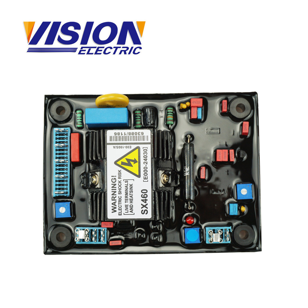 SX460A เครื่องกําเนิดไฟฟ้าเครื่องปรับแรงดันไฟฟ้าอัตโนมัติเครื่องปรับแรงดันไฟฟ้าตัวเก็บประจุสีแดง AVR