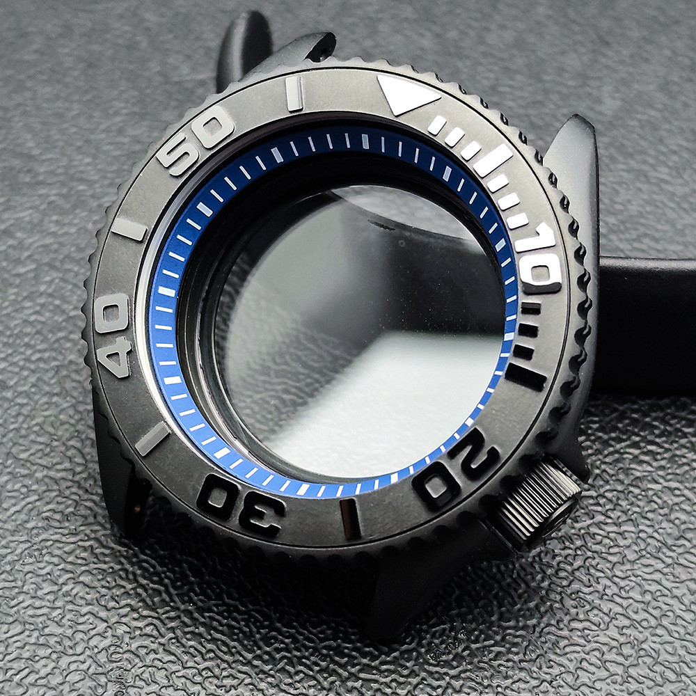 42MM Watch Case SKX007 Stainless Steel Case เหมาะสําหรับ NH35/NH36 Movement 3.8 Point Handle Head