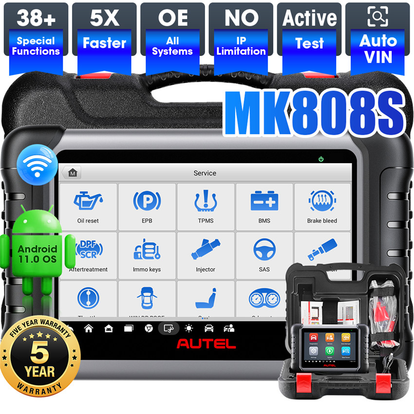 COD Autel MaxiCOM MK808S เครื่องสแกนเนอร์เครื่องมือวินิจฉัยรถยนต์ 2 ทิศทาง OBD2 เครื่องมือสแกนการวิน
