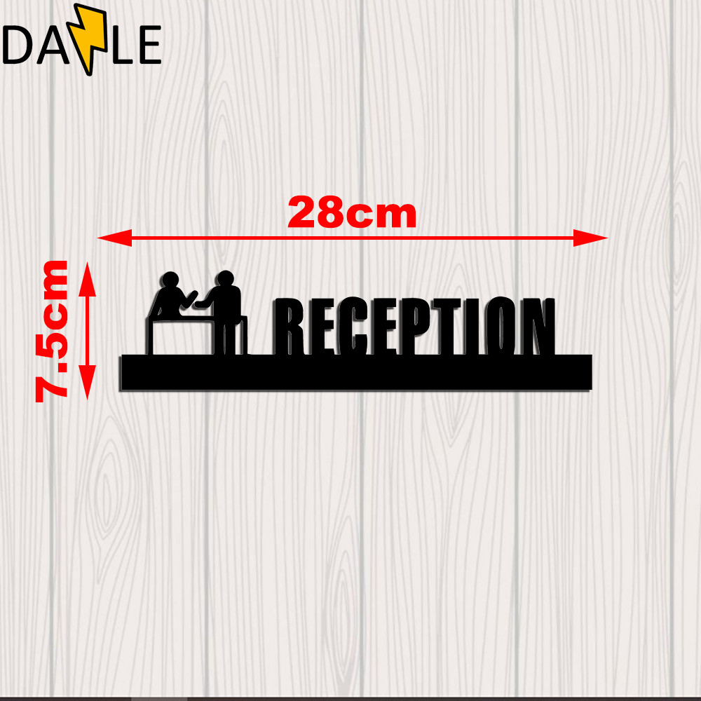 [ RECEPTION ] 7.5 ซม. X ยาว 28 ซม. X ป้ายอะคริลิคหนา 2 มม. พร้อมเทปด้านหลัง ป้ายพลาสติก papan tanda 
