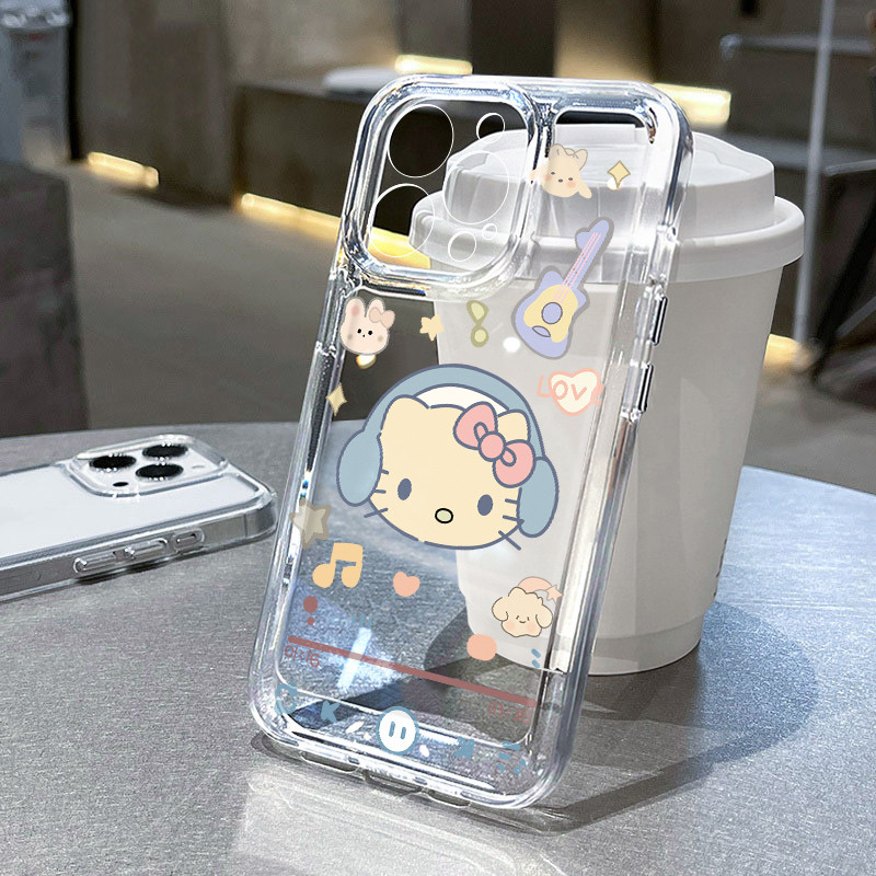 แมวสวมใส่พรีเมี่ยมซิลิโคนหูฟังปลอก Hp iPhone 17 Pro Max 17 Air 16 Pro Max 16 Plus 16e 15 15pro 15pro