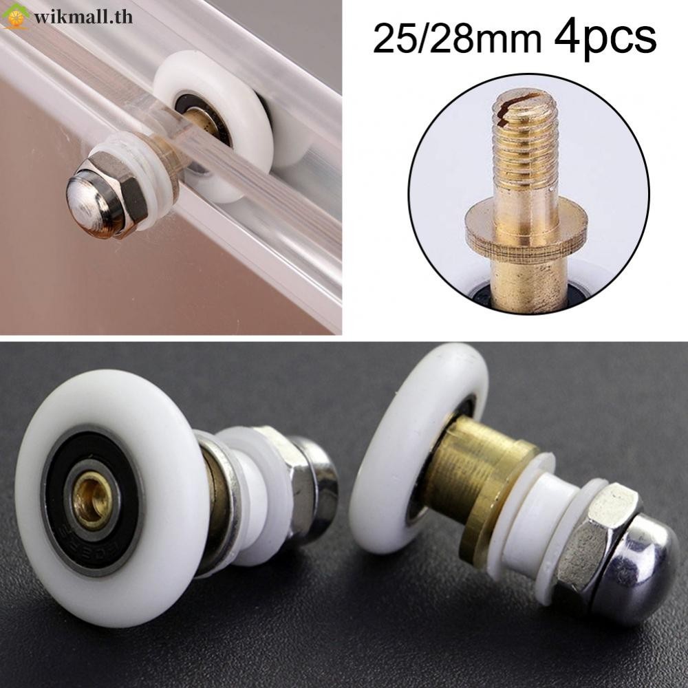 【WIK】Easy to Align Shower Door Wheels Set of 4 Adjustable Rollers for Frame Alignment