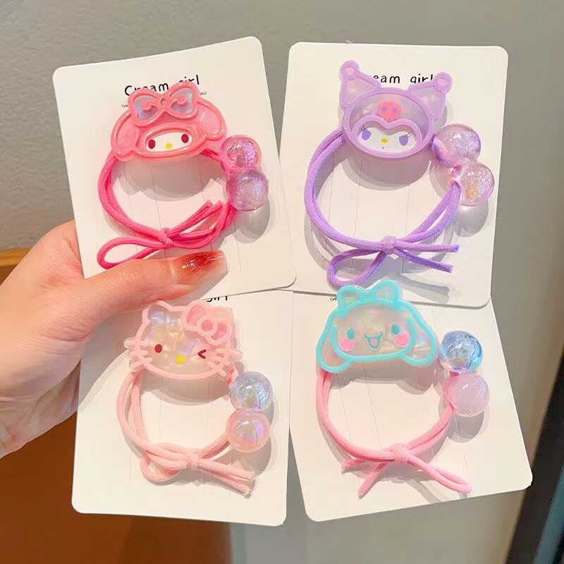 ยางรัดผมเด็กถักเปีย 4 ชิ้น ยืดหยุ่นสูง ไม่เจ็บผม ทนทาน