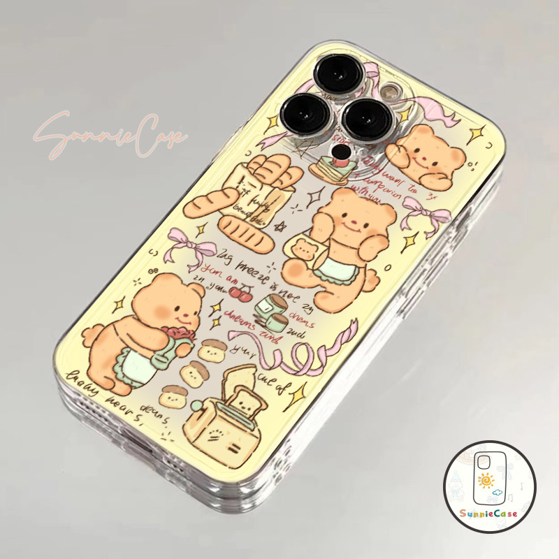 Butter Bear การ์ตูนน่ารักการ์ตูนดูเดิล เคสSamsung A33 A50 A21s A03 A52s A12 A13 A52 A32 A30 A51 A10s A20 A02s A03s A20s