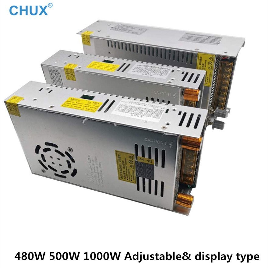 ✦480w 500w 1000w Adjustable Switching Power Supply Digital display 5V 12v 24v 30V 48v AC -DC Convert