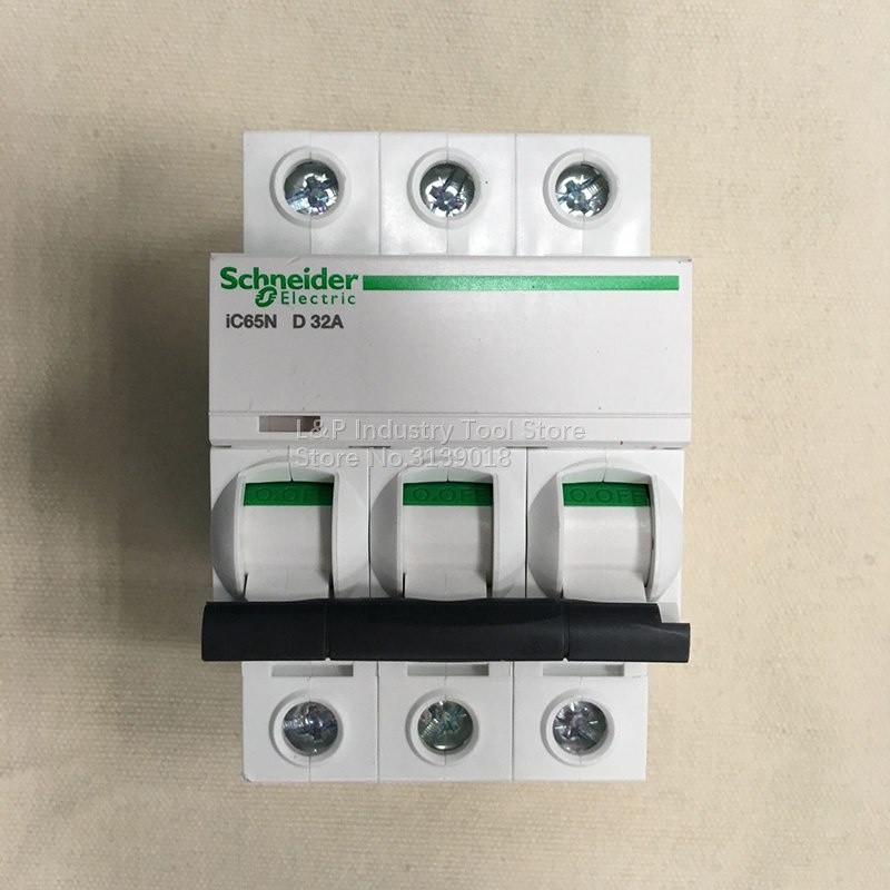 ✻100% New Original Schneider IC65N 3P D32A A9F19332 Vacuum Mini Circuit Breaker MCB Acti 9 Type D