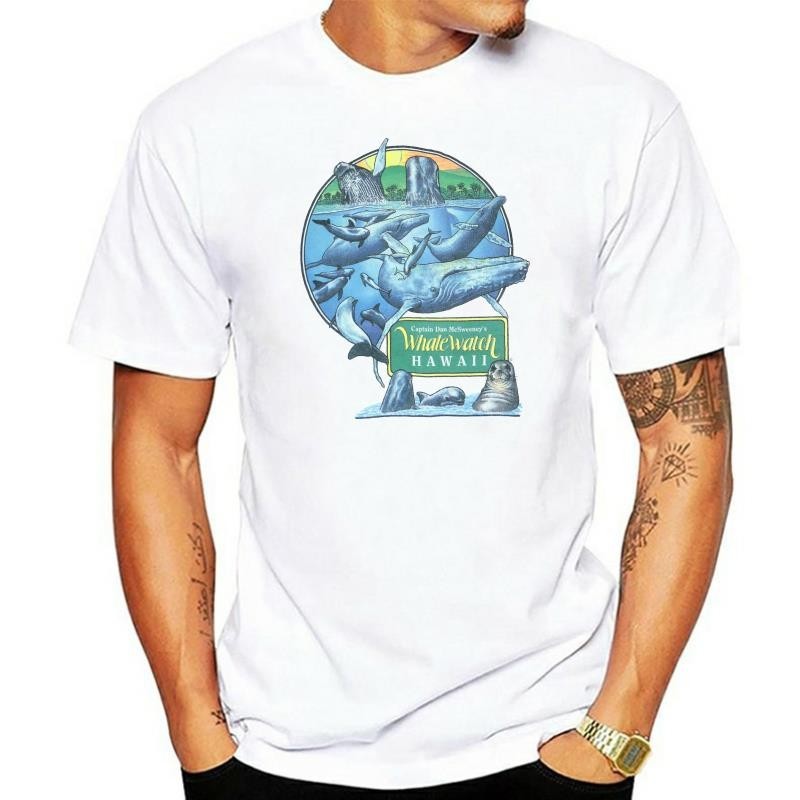 เสื้อยืดดูปลาวาฬ Captain Dan Mcsweeneys Hawaii Single Stitch Usa Made Xl