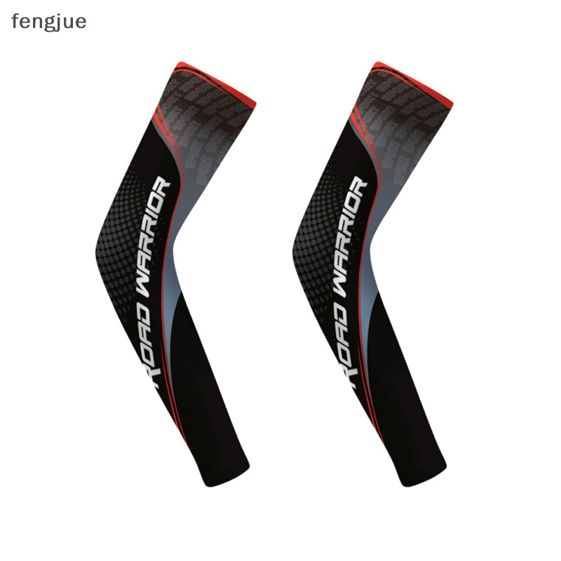 Fengjue ผ้าไหมน้ําแข็งแขน UV Sun Protection Cooling Anti-Slip แขนแขนผู้ชายผู้หญิงกีฬากลางแจ้งขี่จักรยาน TH