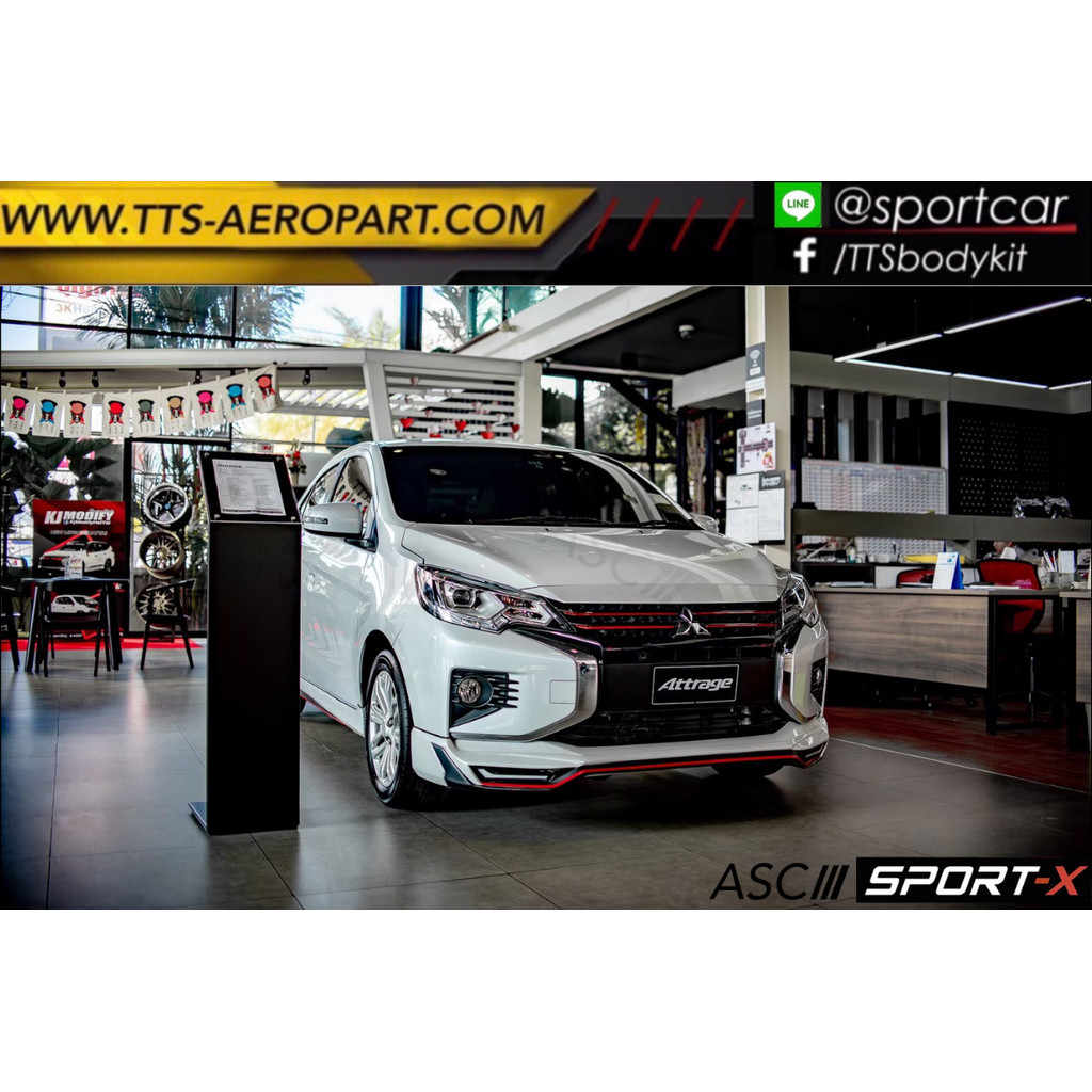 ชุดแต่ง Attrage 2022 2021 2020 ทรง SPORT-X งานแท้ - Attrage แต่งสวย Attrage แต่งซิ่ง ชุดแต่งรอบคัน M