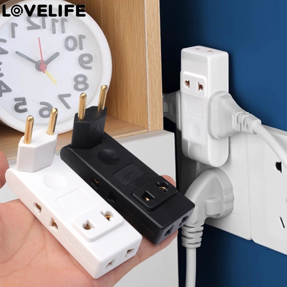 4 in 1 EU ซ็อกเก็ตไฟฟ้า - ส่วนขยายอะแดปเตอร์ปลั๊กหมุน 180 องศา - ตัวแปลงไฟแบบพกพา - อะแดปเตอร์ปลั๊กเดินทางยุโรป - ปลั๊กปลั๊กไฟติดผนัง Adaptors - อุปกรณ์การเดินทาง