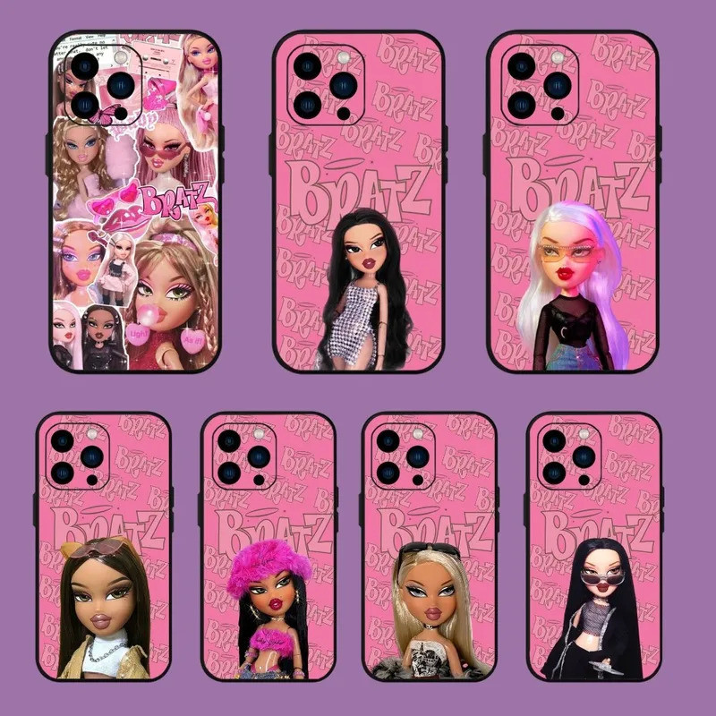 TK-1 น่ารัก B-Bratz ตุ๊กตาเคสโทรศัพท์สําหรับ iPhone 13 14 17,15 11 12 Mini Pro Max เปลือกโปร่งใส kt0