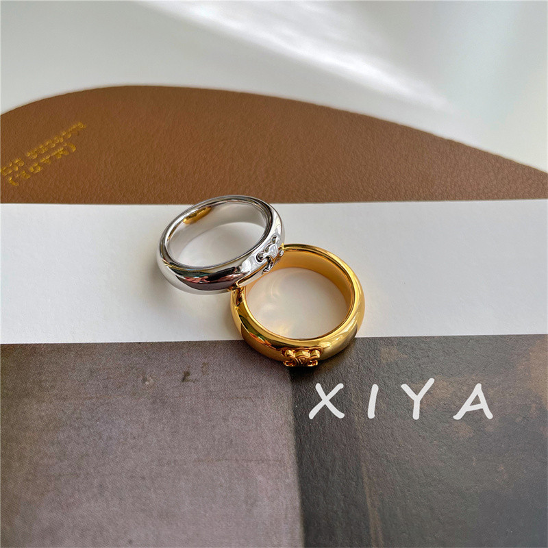 Xiya French Fashion Plain Ring Ring Ring แหวน Arc de Triomphe