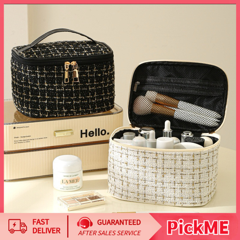 Makeup Bag กระเป๋าเครื่องสำอางและอุปกรณ์เสริมกรูมมิ่ง กันน้ำและใช้งานง่าย