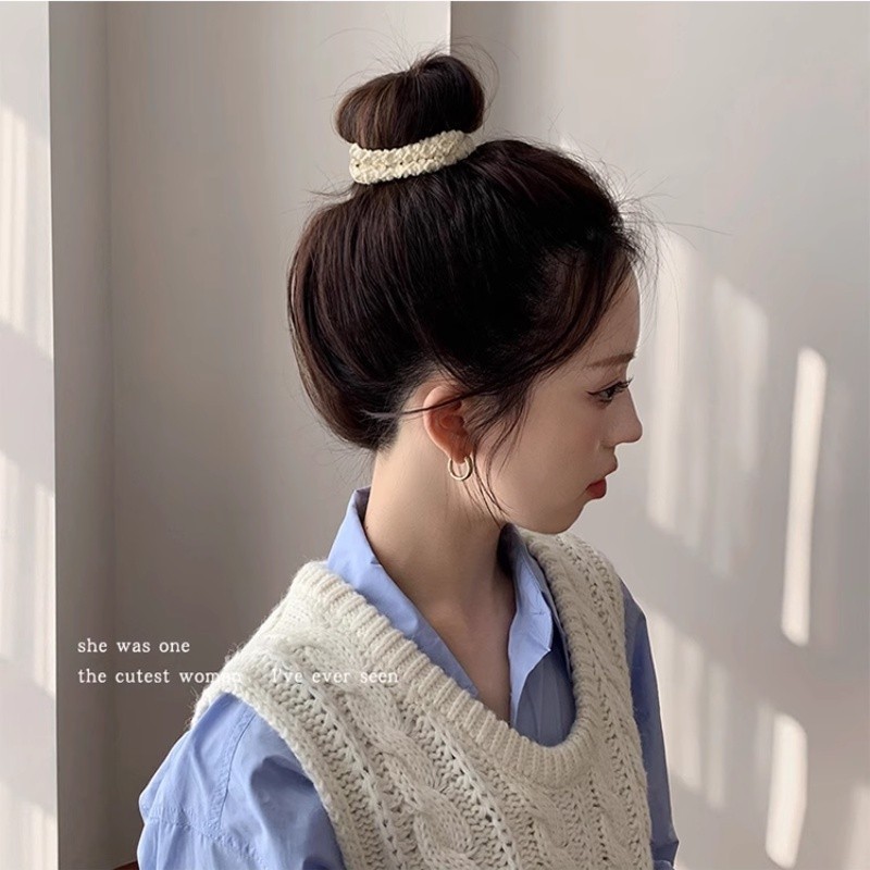 เชือกผูกผมหางม้าสูงสไตล์เกาหลีฤดูใบไม้ร่วงและฤดูหนาวใหม่ยางรัดยืดหยุ่นสูงของผู้หญิงเครื่องประดับผมแฟชั่น - รูปที่ 7