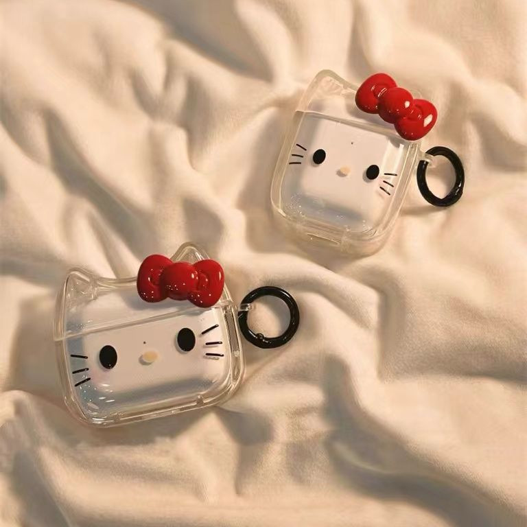Three-Dimensional Bow Hellokitty Protective Case for Airpodspro2 Apple Headphone Case 3 Generation