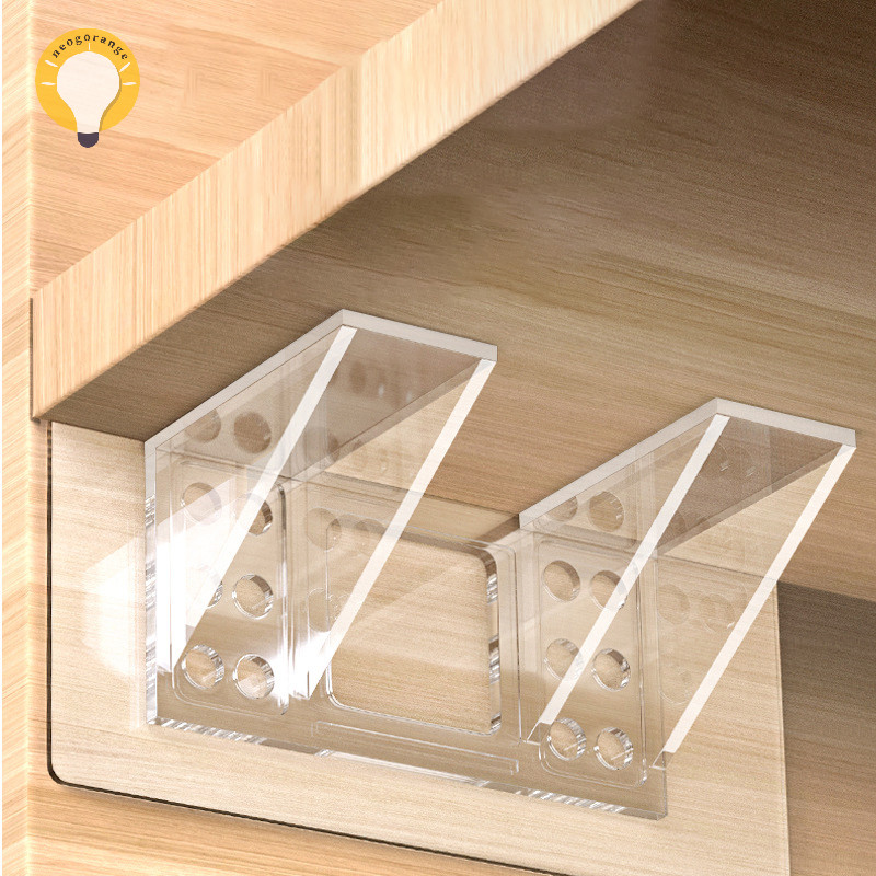 [neogrange] 1 ชิ้นกาวชั้นวางสนับสนุนหมุดสําหรับห้องครัวห้องนอนตู้เสื้อผ้าตู้ชั้นวางสนับสนุนคลิปแขวนผนังสติกเกอร์ผู้ถือ TH