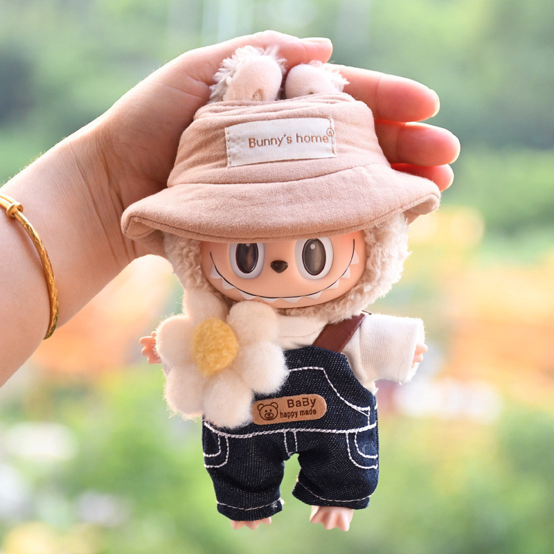 ชุด labubu macaron 17 ซม. เสื ้ อผ ้ า ชุด labubu ชาวสวน ชุดหลวมไวนิลเสื ้ อผ ้ าเด ็ กน ่ ารัก