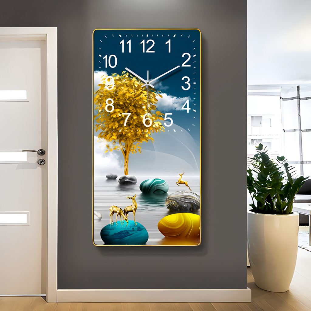 นาฬิกาแขวนผนัง ทรงสี่เหลี่ยม Silent Wall Clock มีหลายลายให้เลือก นาฬิกาแขวนผนังขนาดใหญ่