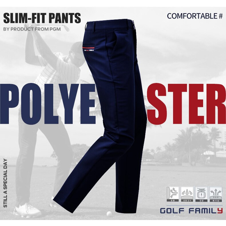 กางเกงกอล์ฟ ผู้ชาย PGM KUZ052 Men's Golf Pants กางเกงกอล์ฟขายาว
