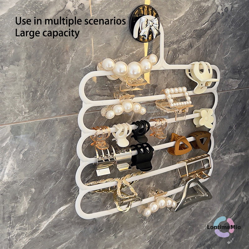 Lontimemio] Hair Claw Storage Rack Organizer ผู้ถือความจุขนาดใหญ่แขวนผนัง Hairpin แขวน Space al Storage Rack ใหม่