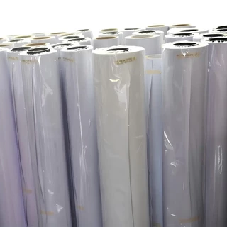Sticker ขาวมัน สำหรับหมึก Eco Solvent / UV INK กว้าง 127 ซม. (1.27เมตร) ยาว 50 เมตร สำหรับงาน Indoor Outdoor