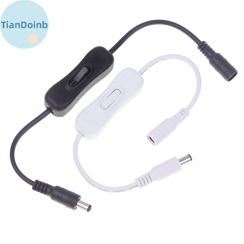 Tianye อินไลน์ 304 สวิทช์หญิงชายสายไฟ DC 5.5x2.1 มม.เชื่อมต่อสวิทช์ 5V 12V 24V สําหรับกล้องวงจรปิด LED Strip Light TH