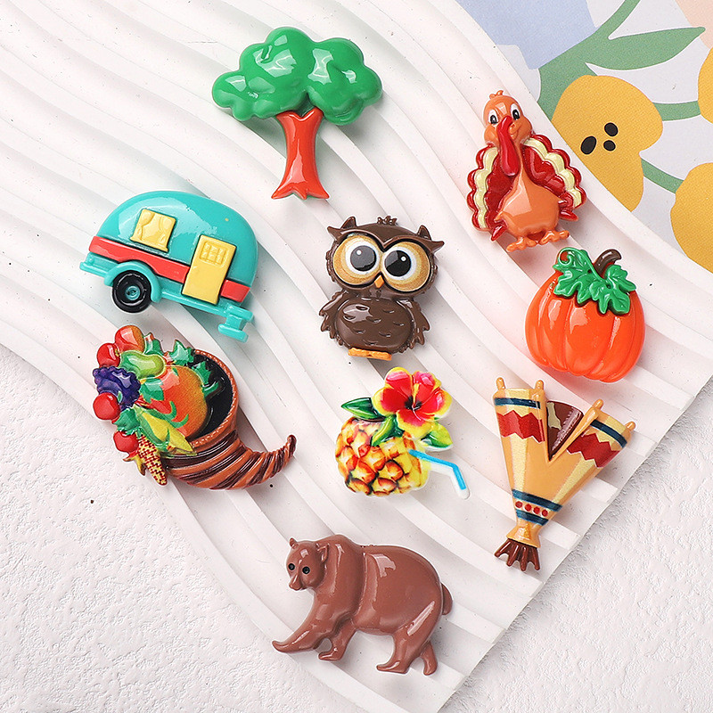 อุปกรณ์เรซิน Tribe Series นกฮูกฟักทอง ทํามือ กิ๊บติดผม เคสโทรศัพท์ หัวเข็มขัดรองเท้า อุปกรณ์เสริมวัสดุทําด้วยมือ